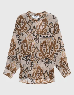 Gemusterte Oversize Bluse