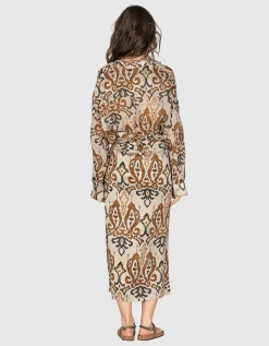 Gemusterte Oversize Bluse