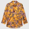 Gemusterte Seiden Bluse