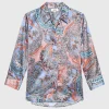 Gemusterte Seiden Bluse