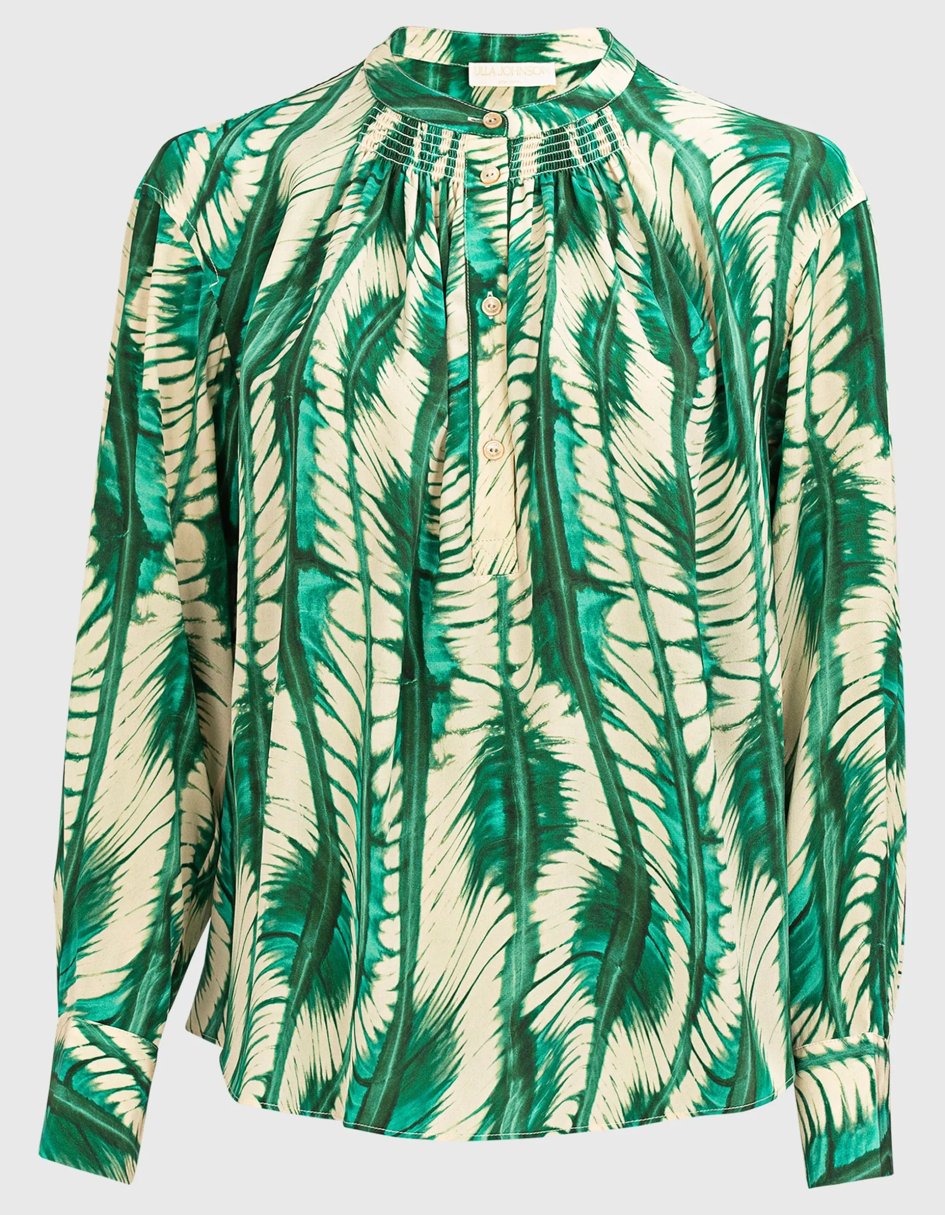 Gemusterte Seiden Bluse