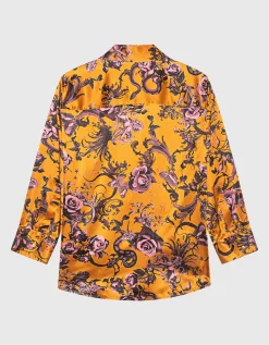 Gemusterte Seiden Bluse