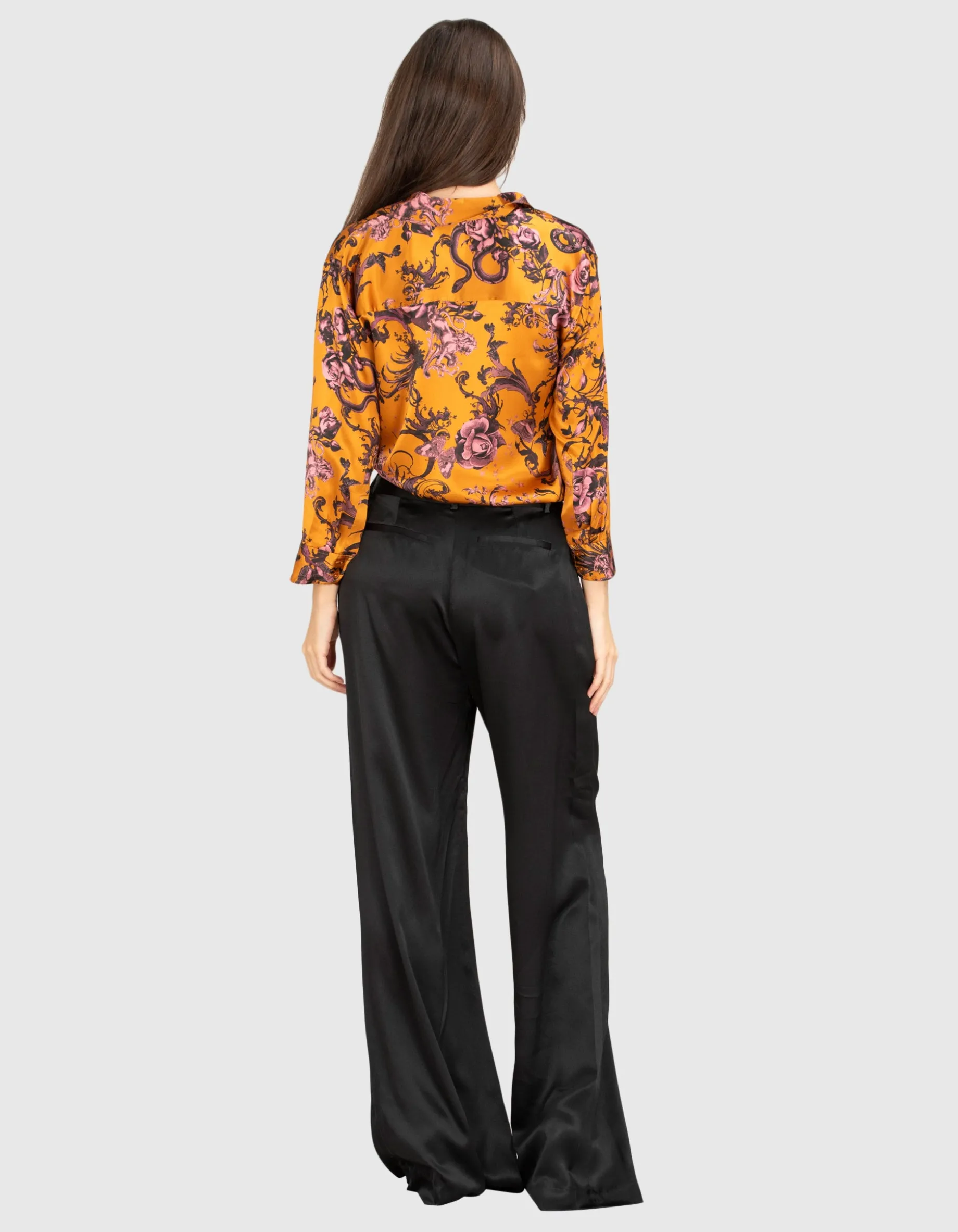 Gemusterte Seiden Bluse