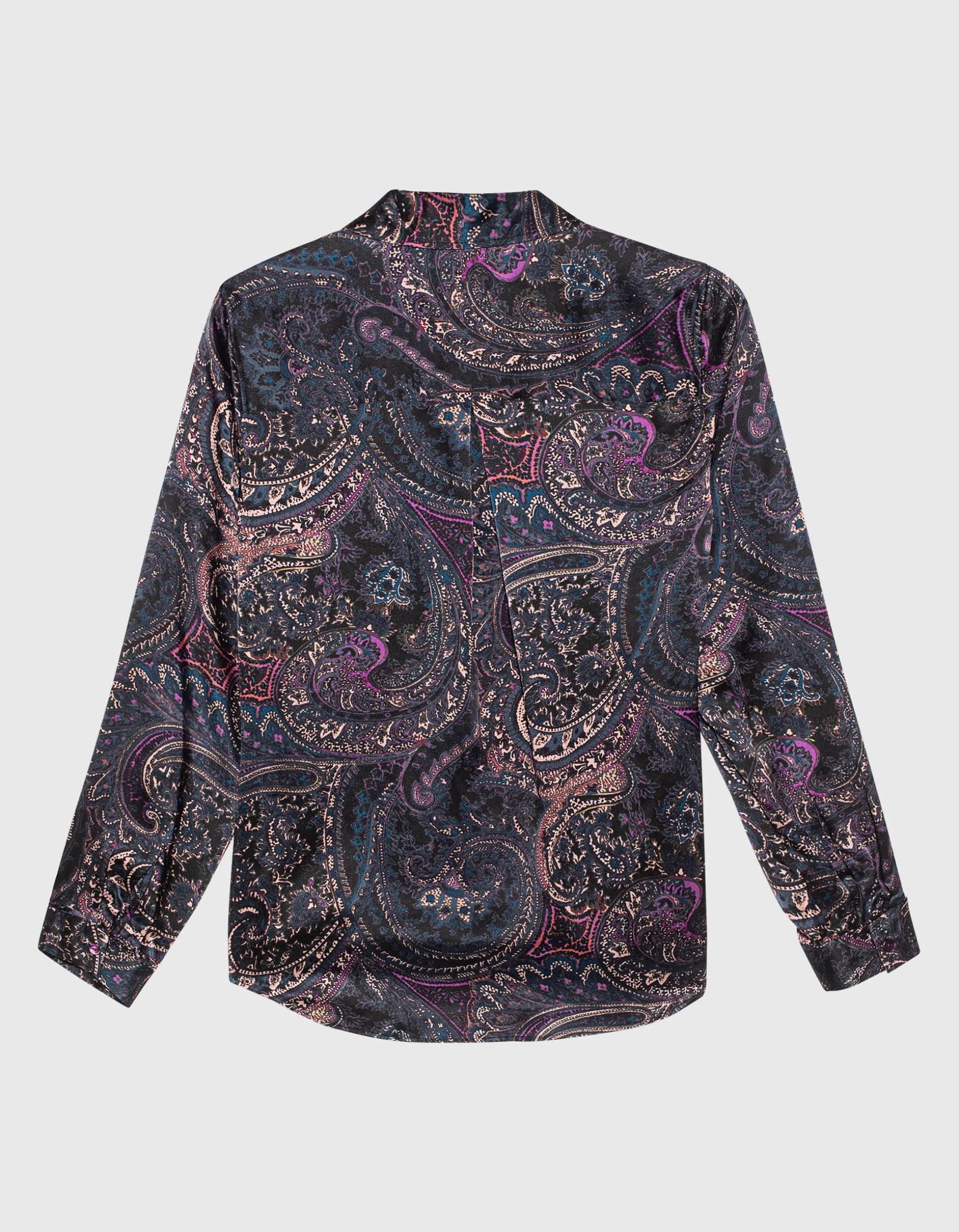 Gemusterte Seiden-Bluse