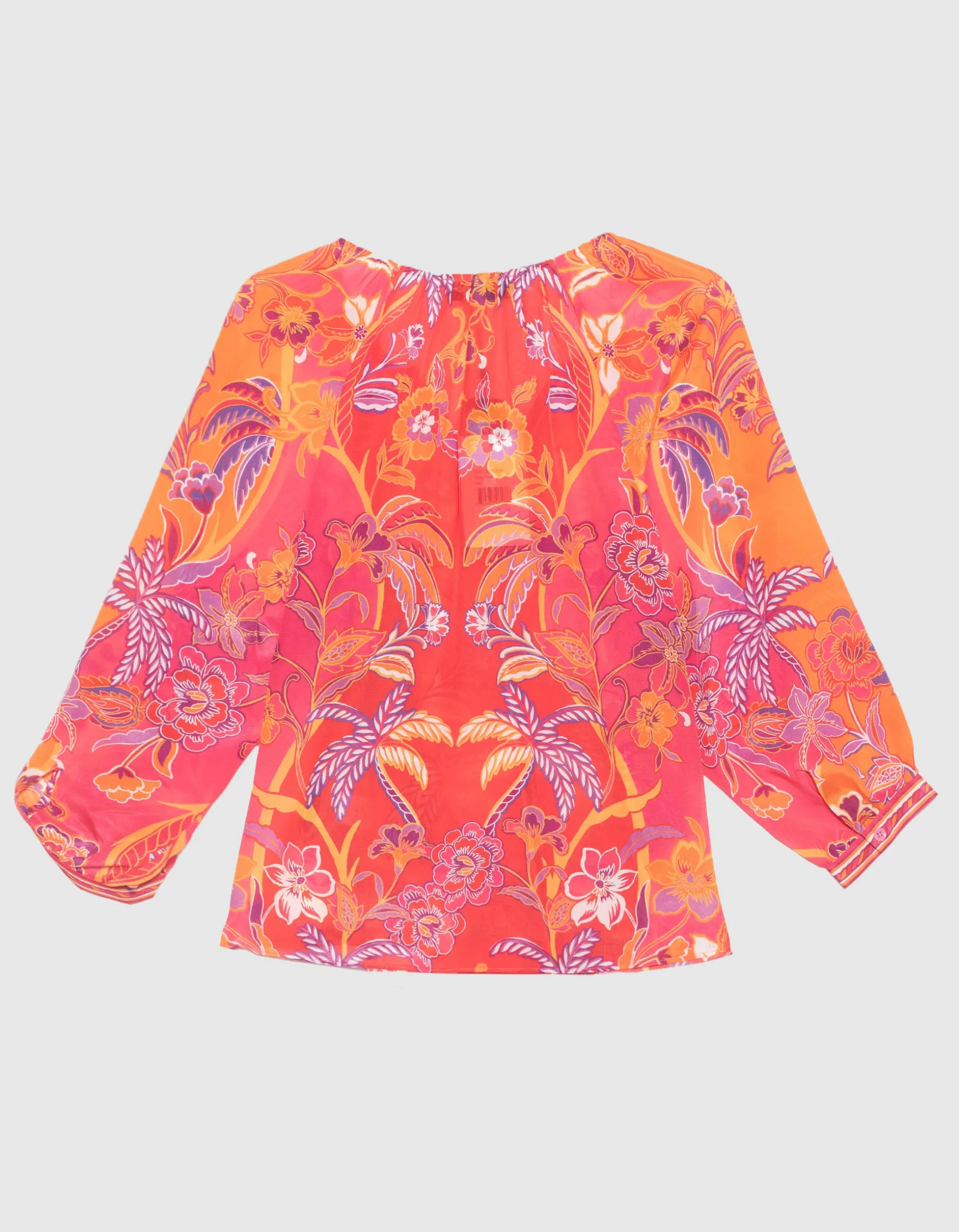 Gemusterte Seidenbluse