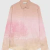 Gemusterte Seiden-Bluse Adastrgum
