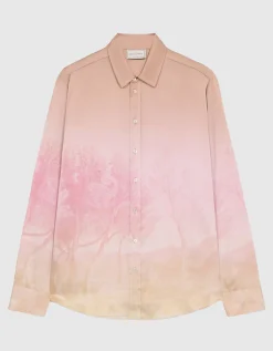 Gemusterte Seiden-Bluse Adastrgum