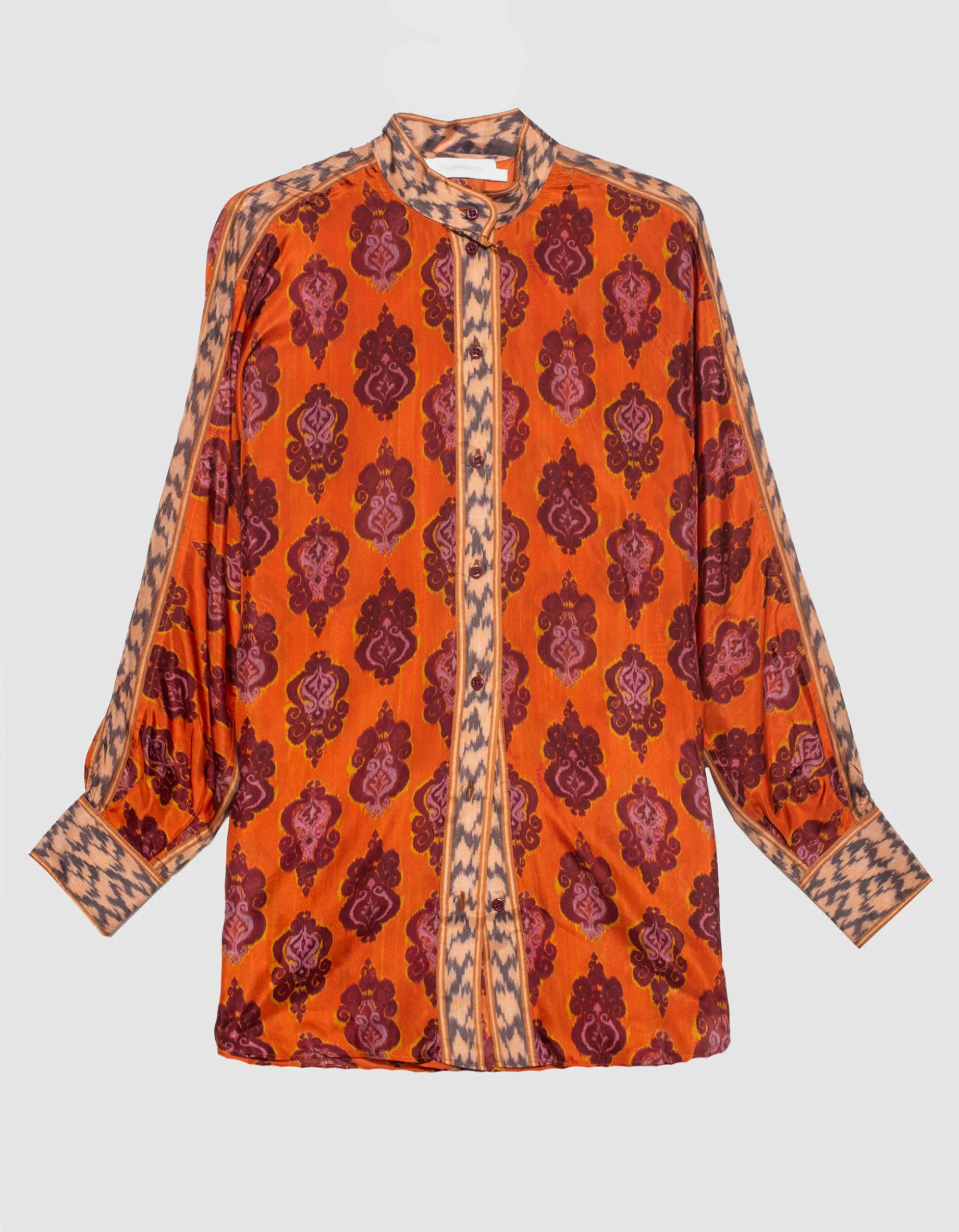 Gemusterte Seiden-Bluse Wylie