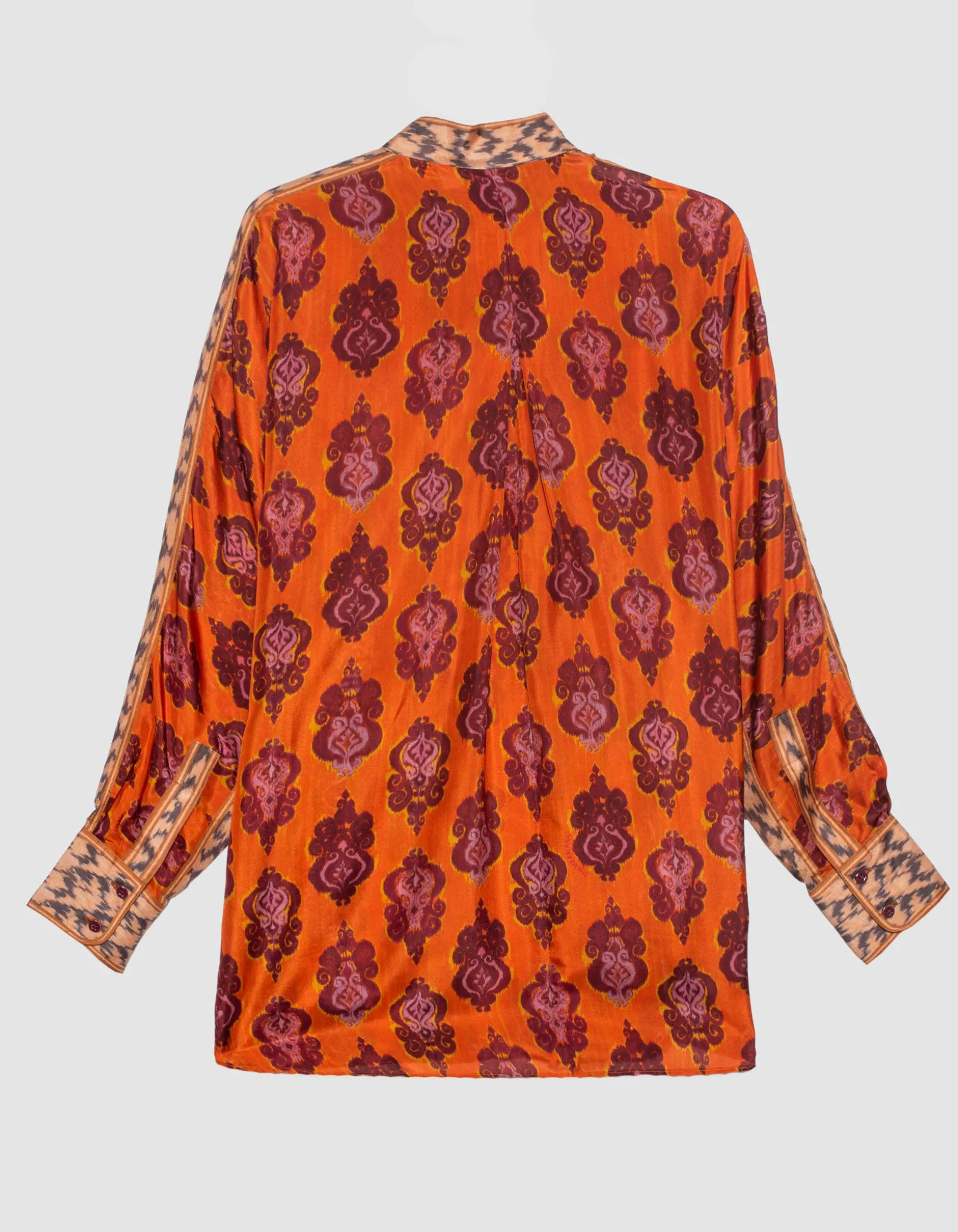 Gemusterte Seiden-Bluse Wylie