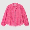 Gemusterte Seiden-Mix Bluse Belle