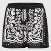 Gemusterte Seiden-Shorts