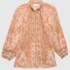 Gemusterte Semi-Transparente Bluse Acacia