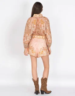 Gemusterte Semi-Transparente Bluse Acacia