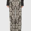 Gemusterte Wide-Leg Hose