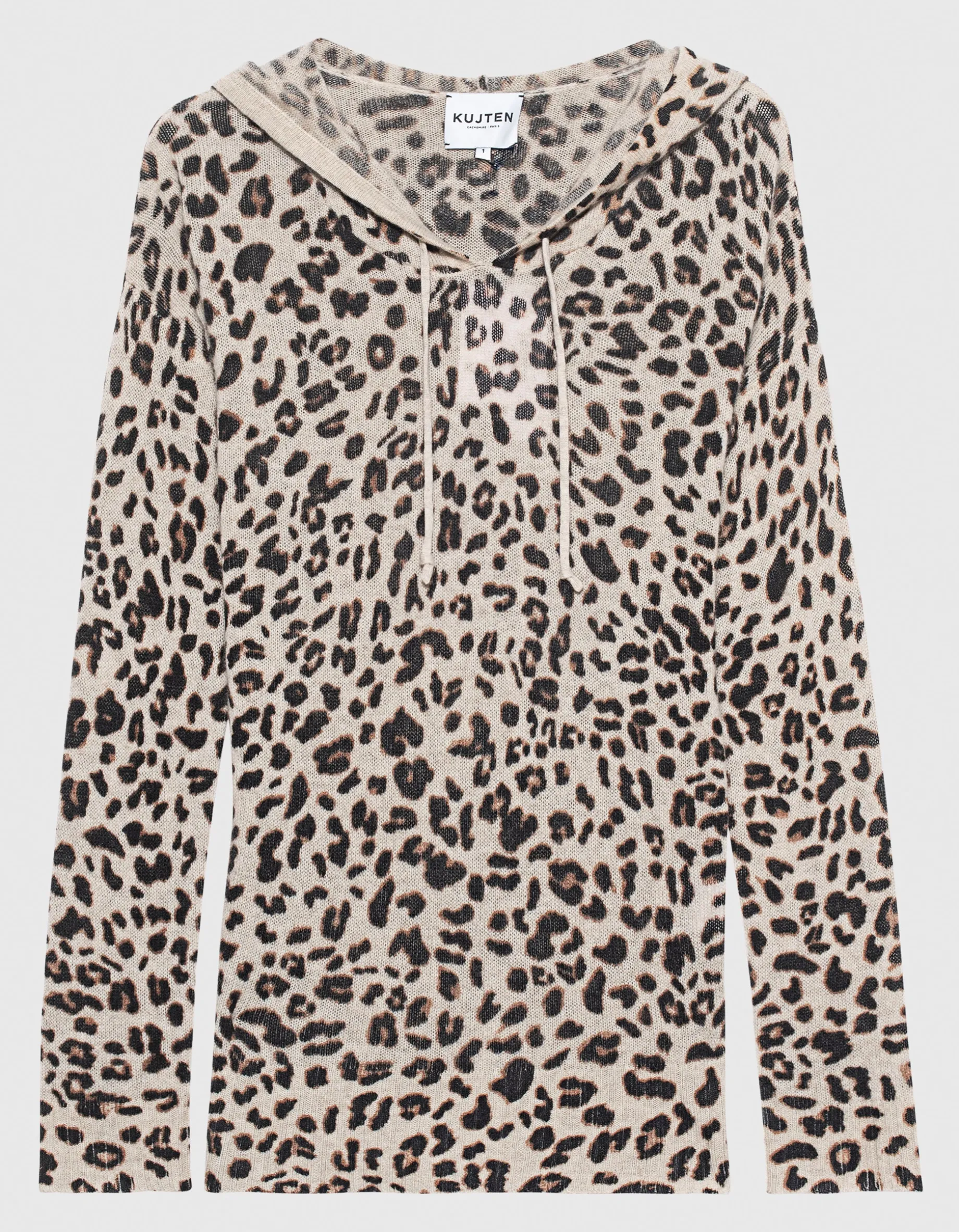 Gemusterter Kaschmir-Hoodie