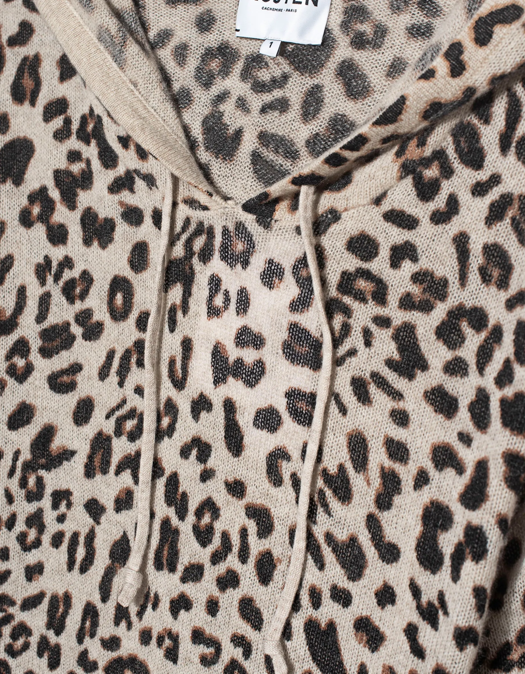 Gemusterter Kaschmir-Hoodie