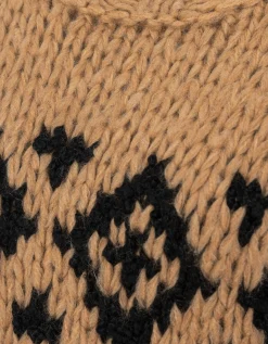 Gemusterter Oversize Kaschmirpullover