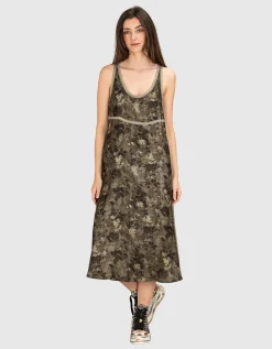 Gemustertes Kleid mit Eingrifftaschen