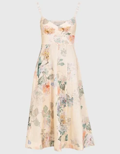 Gemustertes Leinen-Kleid Illuminate Picnic