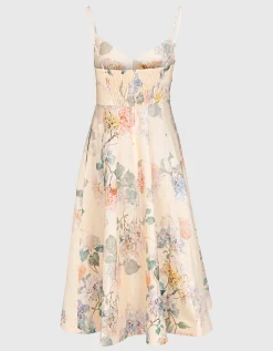 Gemustertes Leinen-Kleid Illuminate Picnic