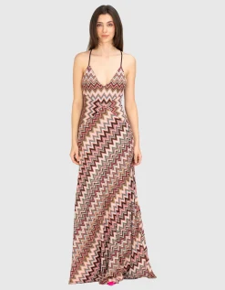 Gemustertes Maxi Träger-Kleid