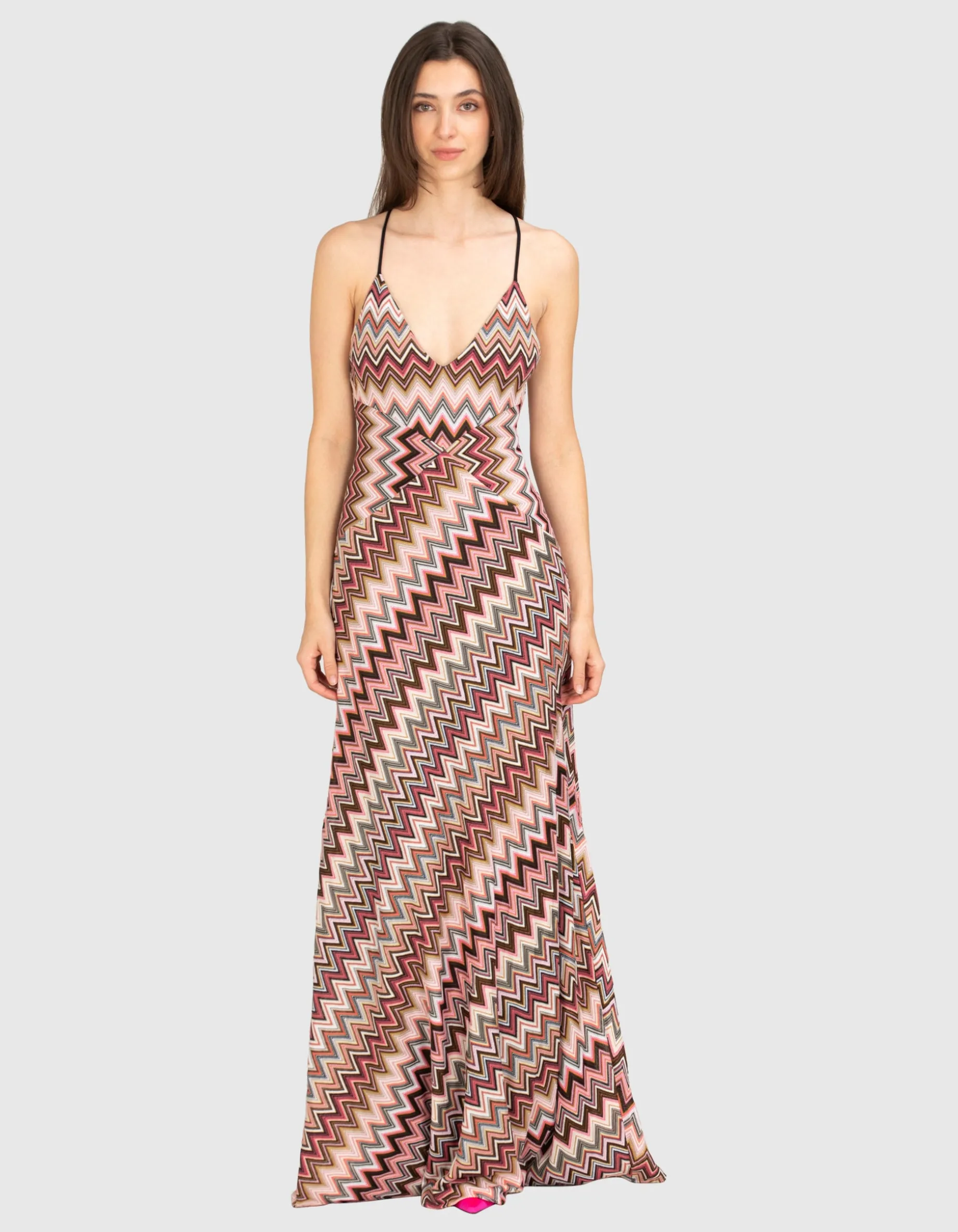 Gemustertes Maxi Träger-Kleid
