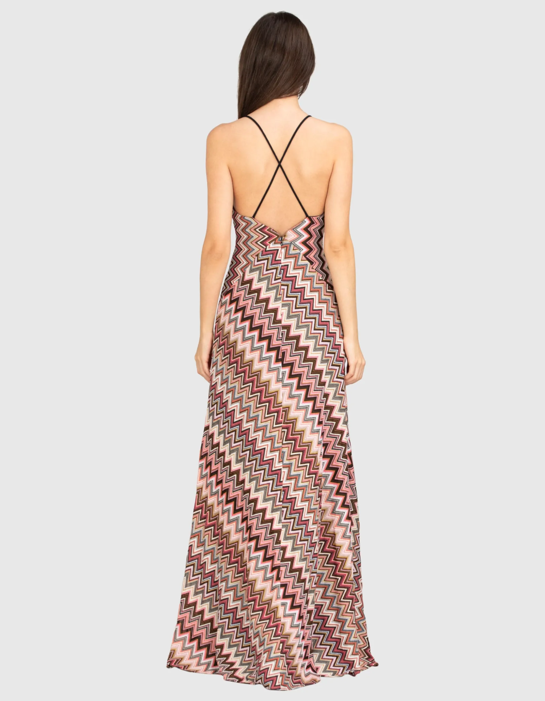 Gemustertes Maxi Träger-Kleid