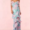 Gemustertes Maxi-Kleid Rialto mit Seidenanteil