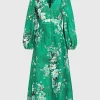 Gemustertes Midi Leinen Kleid Everley
