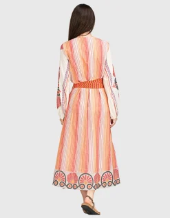 Gemustertes Midi Wickelkleid