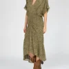 Gemustertes Midi-Kleid