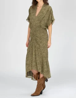 Gemustertes Midi-Kleid