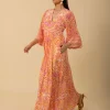 Gemustertes Midi-Kleid