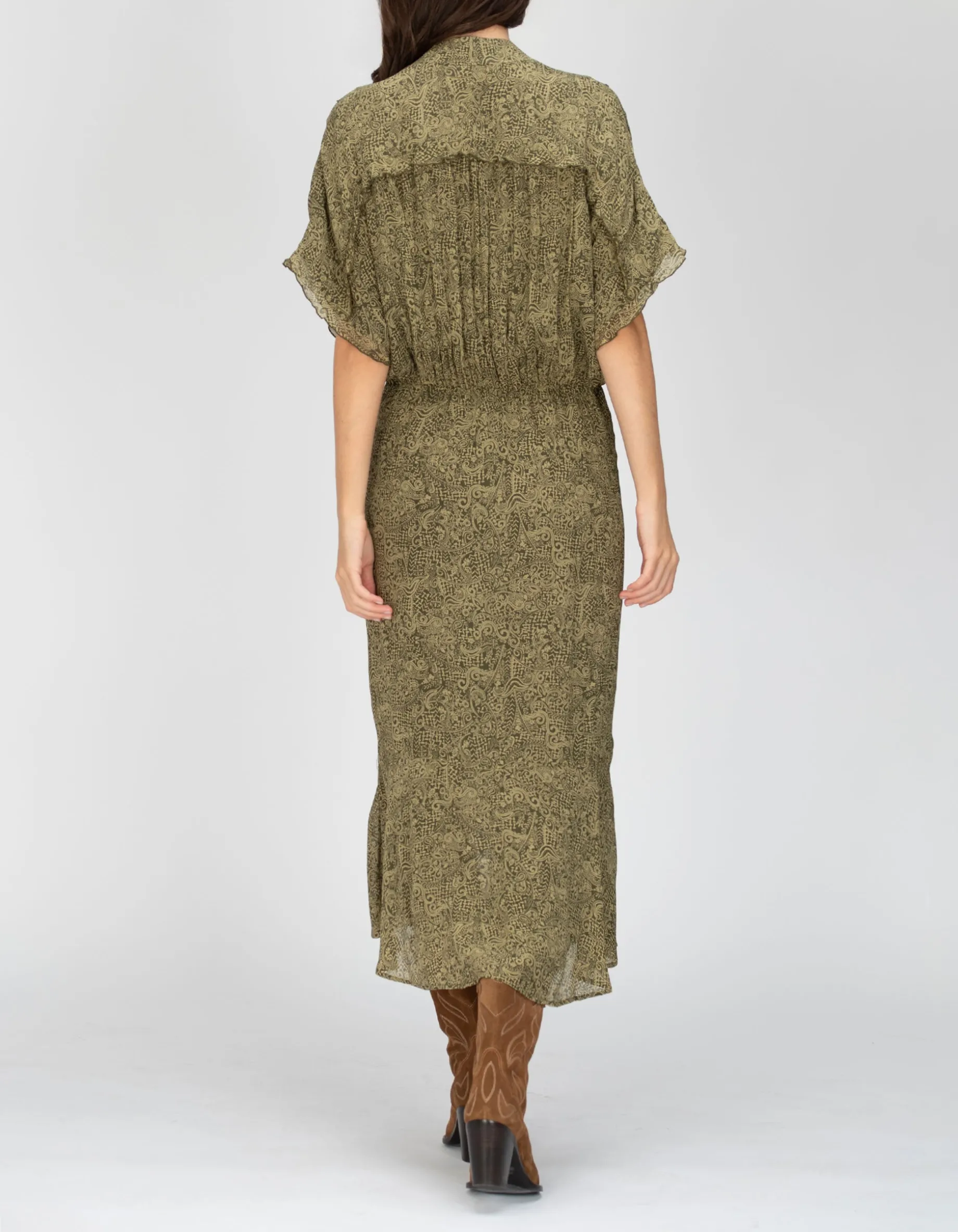 Gemustertes Midi-Kleid