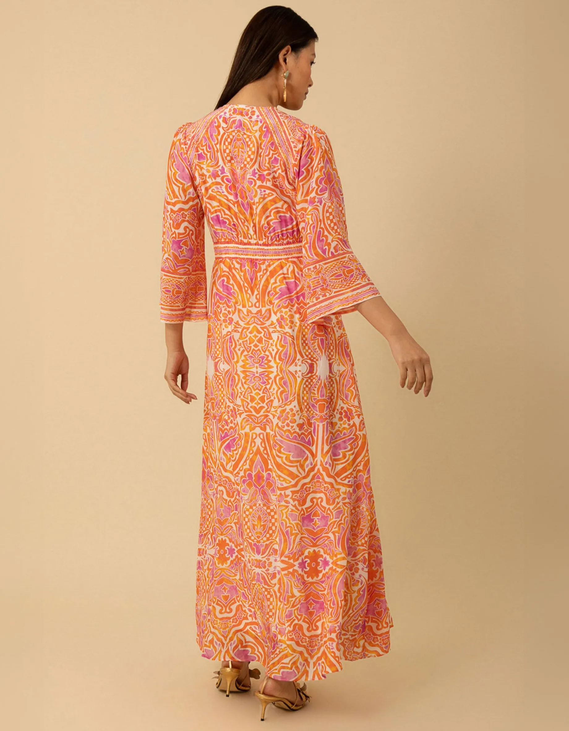 Gemustertes Midi-Kleid