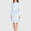 Gemustertes Mini Kleid mit Bindegürtel