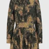 Gemustertes Mini Seiden-Kleid