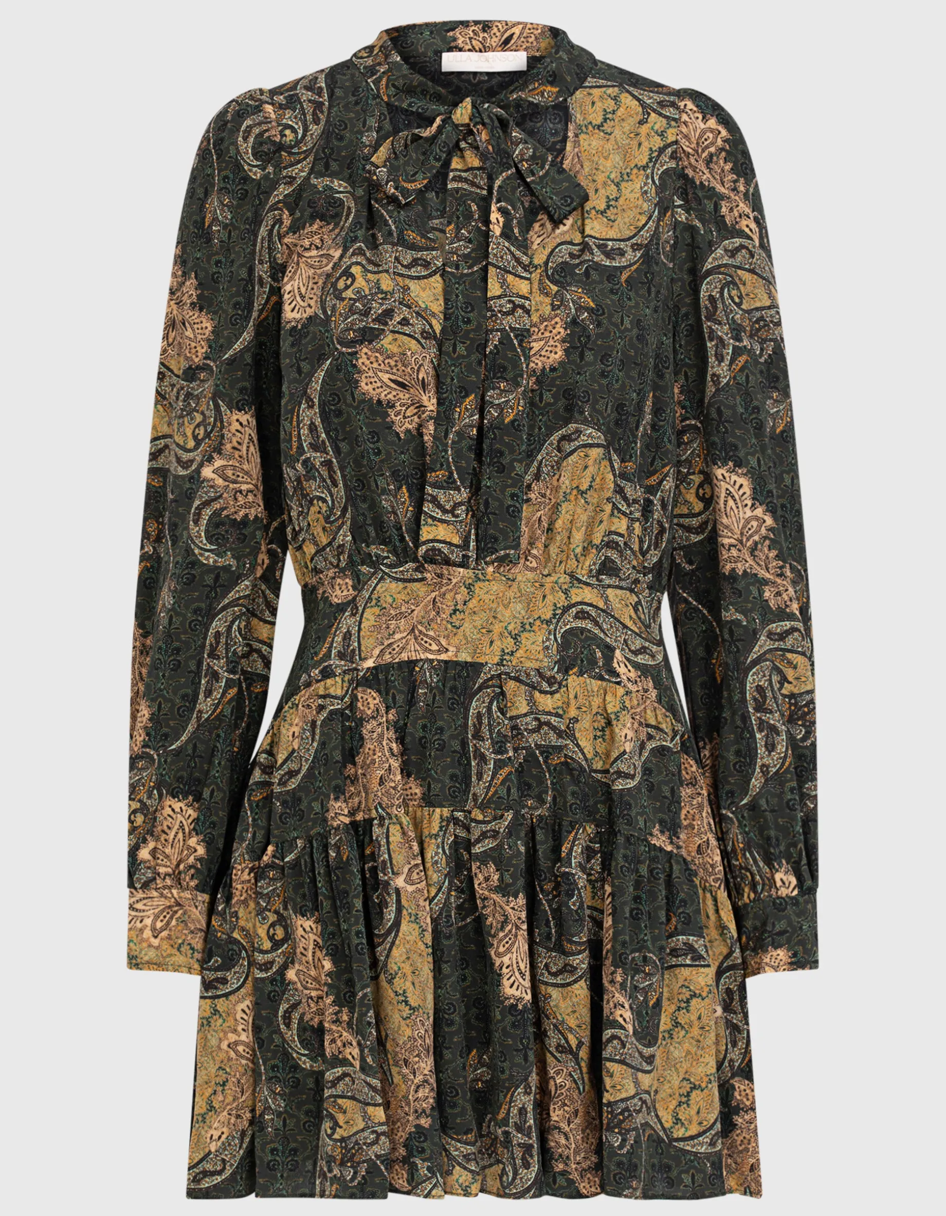Gemustertes Mini Seiden-Kleid