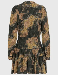Gemustertes Mini Seiden-Kleid