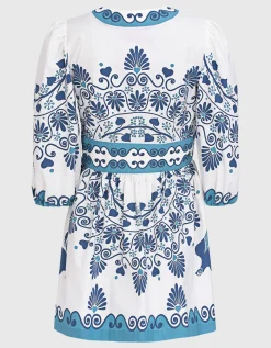 Gemustertes Mini-Kleid