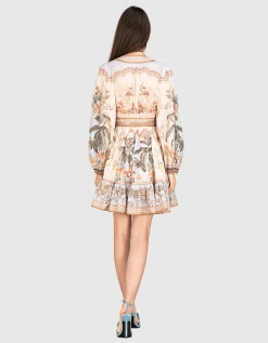 Gemustertes Mini-Wickelkleid Wylie