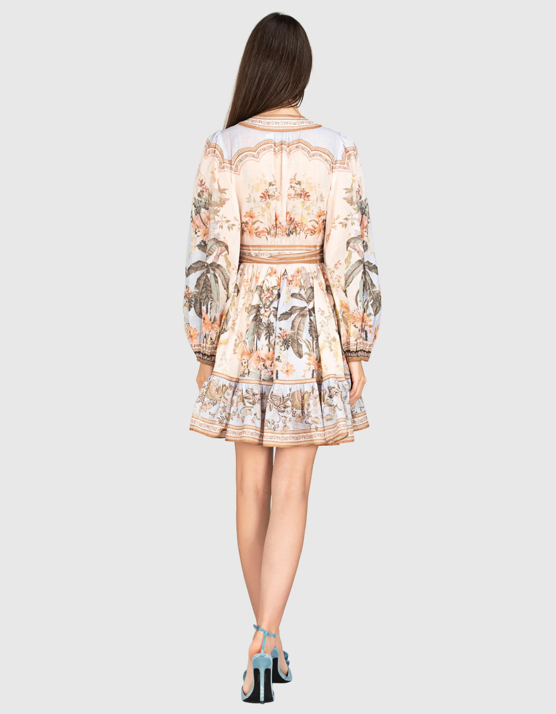 Gemustertes Mini-Wickelkleid Wylie