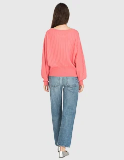 Gerippter Kaschmir Pullover