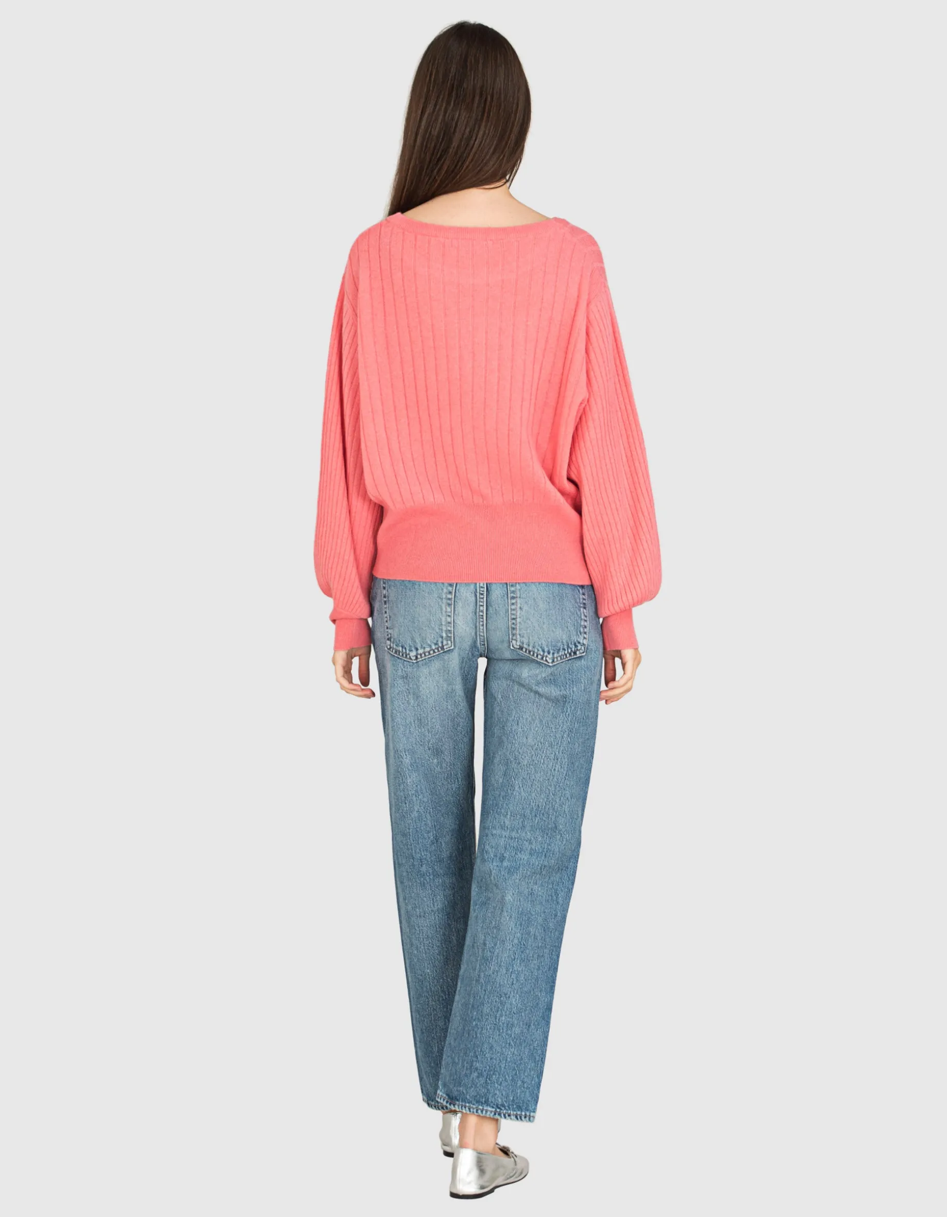 Gerippter Kaschmir Pullover