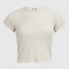 Geripptes Cropped T-Shirt Baby