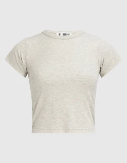 Geripptes Cropped T-Shirt Baby