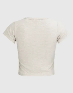 Geripptes Cropped T-Shirt Baby