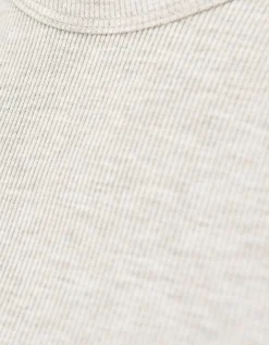 Geripptes Cropped T-Shirt Baby