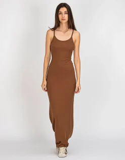 Geripptes Maxi Kleid