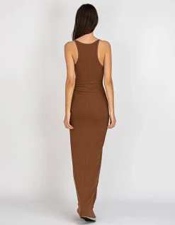 Geripptes Maxi Kleid